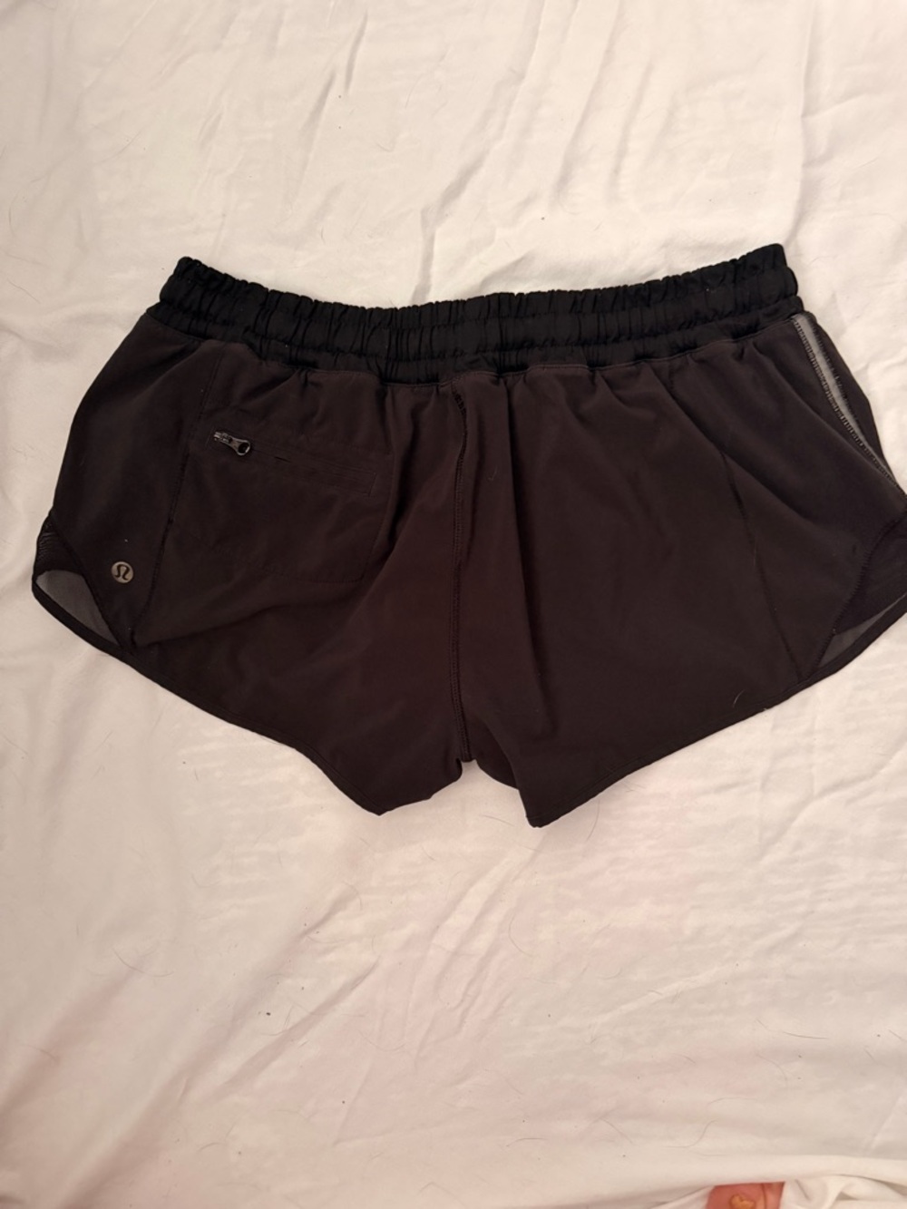 lululemon athletica Black Women's “Hottie Hot” Run Shorts with Drawcord - Picture 2 of 4